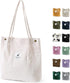 TELLUMO Fashion Corduroy Tote Bag Cow Print Bag Purses for Women Teen Girls with Inner Pocket...
