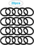 20 Pack Key Ring Keychain 1 Inch 25mm Diameter Metal Flat Split Key Chains Rings for Home Car Dog Tag Office Lanyards Keys Attachment Black...