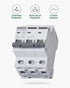 AC Miniature Circuit Breaker, 6 Amp 480V 3 Pole DIN Rail Mount Circuit Breaker, Thermal Magnetic Trip, AC Disconnect Switch MCB C6...