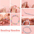 74 Pcs Beading Needles Set Include 60 Pcs Long Straight Beading Thread Needles + 8 Pcs Big Eye Beading Needles, Embroidery Needles with Needle Bot...