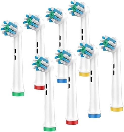 Electric Toothbrush Replacement Heads - Plaque Blast Pack of 8 - Superior Twisted Bristle Refills for Electric Toothbrushes - Family Oral Health E...