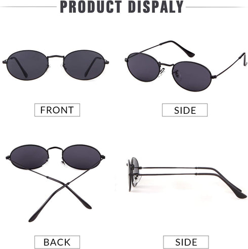 GIFIORE Oval Sunglasses Vintage Retro 90s Sunglasses Trendy Designer Glasses for Women Men...