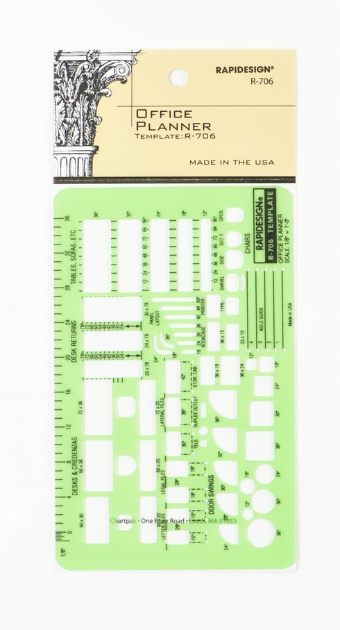 Rapidesign Office Planner Template, 1/8 Inch Scale, 1 Each (R706)...