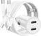 Car Charger for iPhone 15, 40W Dual USB C Car Charger Cigarette Lighter with 2 Pack 3FT USB C to USB C Cable Fast Charging Compatible for iPhone 1...