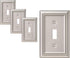 DEWENWILS Single Toggle Wall Plates, Satin Nickel Metal Outlet Covers, 4.92" x 3.14" Switch Plate Cover, Light Switch Cover Plates for Home Decor,...