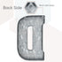 CraftyCrocodile 7" Galvanized Metal Letters for Wall Decor - 3D Letter D for Hanging & Free Standing - Decorative Rustic Alphabet Letters for the ...