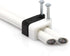 THE CIMPLE CO - Dual, Twin, or Siamese Coaxial Cable Clips, Cat6, Electrical Wire Cable Clip, 1/2 in Nail Clip and Fastener, White (100 Pieces per...