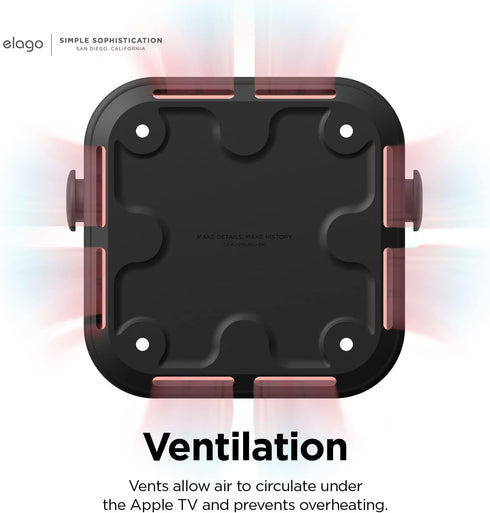 elago Apple TV Mount 4k 3rd Generation- 3 Mount Options (Magnet, Hang, Screw), Compatible with 2022 Apple TV 4K 3rd Generation/Fit size, Prevents ...