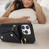 for iPhone 12 Pro Max Case with Card Holder and Strap - Zipper Pocket,Crossbody Lanyard Strap,Credit Card Holder,Stand Ring,Cute Phone Wallet Case...