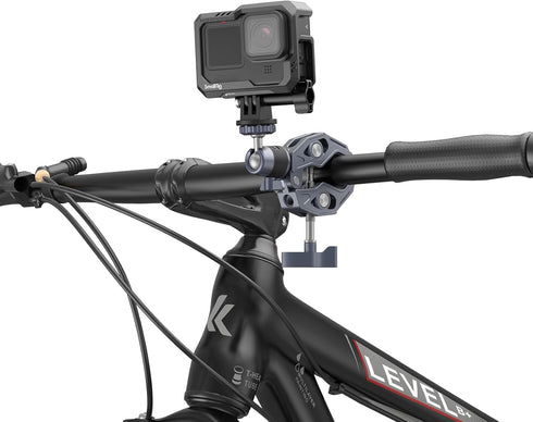 SMALLRIG Camera Mount Clamp, Gopro Motorcycle and Bike Handlebar Mount Kit, Super Clamp for DSLR, Action Camera, Gopro, Insta360, LED Light, Monit...