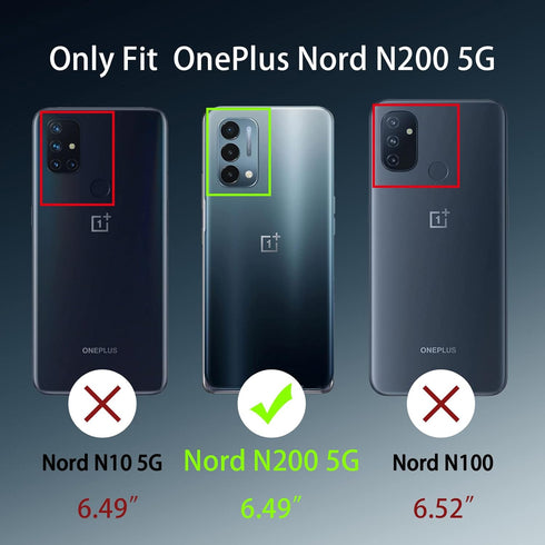 for OnePlus Nord N200 5G Case, N200 Phone Case with Minimalist Credit Card Holder Slot TPU Soft TPU Silicone Scratch-Resistant Card Slot Wallet Ca...
