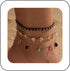 Boho Scallop Ankle Bracelet Gold Bead Anklet Bracelet Colorful Crystal Pendant Chain Anklet Colorful Crystal Dangle Anklet Foot Chain Jewelry for ...