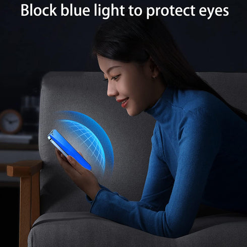 2 Piece Privacy Tempered Glass for iPhone XR/iPhone 11 6.1 inch Anti-blue Anti-Spy Screen Protector Mirror Blue...