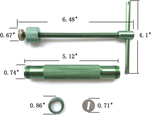 HEVERP Stainless Steel Clay Extruders Sugar Paste Extruder Cake Fondant Decorating Tool Set (Green)...