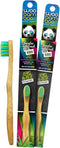 Woobamboo! Kid's Bamboo Toothbrush - Super Soft BPA Free Nylon Bristles - Eco-Friendly, Biodegradable, Compostable, Vegan (Pack of 2)...