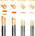 AROIC Acrylic Paint Brush Set, 2 Packs / 20 pcs Nylon Hair Brushes for All Purpose Oil Watercolor Painting Artist Professional Kits (Black)...