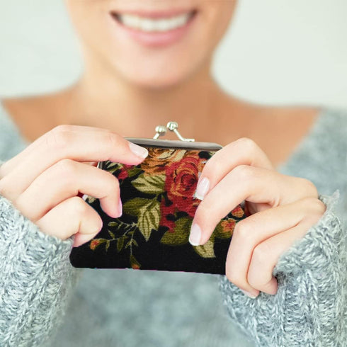 Floral Buckle Coin Purses 8Pcs Cute Rose Small Vintage Pouch Kiss-Lock Change Purse Wallets for Women Girls Kids Gift...