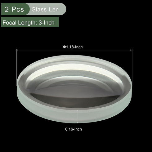 YOKIVE 2 Pcs Double Concave Lens, Clear Glass Optical Lenses | Make Telescope, Great for Photography, Optical Instruments Use (Clear, 75mm Focal L...