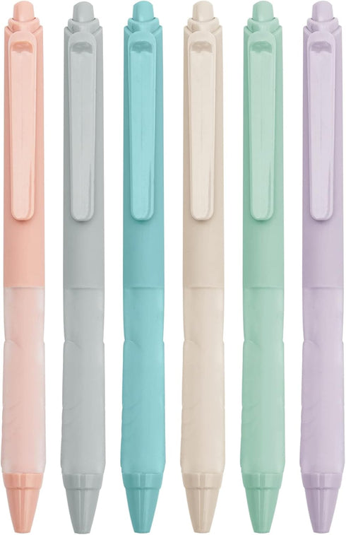 Linbsunne Ballpoint Pens Medium Point 1mm Black Pen with Super Soft Grip Ball Point Pen for Men Women Retractable Pens (6-pack)...