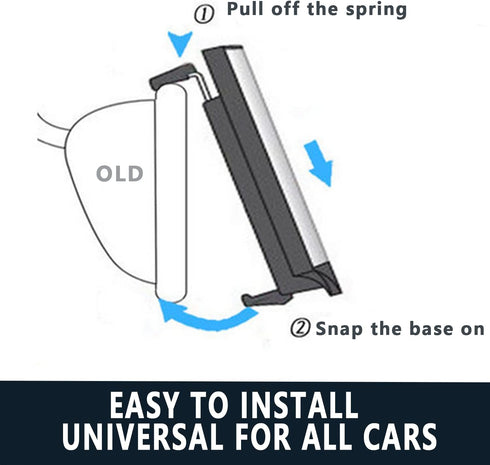 MIAOKE Blu-Ray Car Mirror - 12 Inch Anti-Glare Easy To Install, Universal All Car Wide Angle Panoramic Rear View Mirror Accessory...