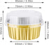EUSOAR Mini Aluminum Pans with Lids, Pack of 30 Gold Bule Red 5oz Disposable Aluminum Foil Cupcake Liners Ramekins Baking Cups, Dessert Cups with ...