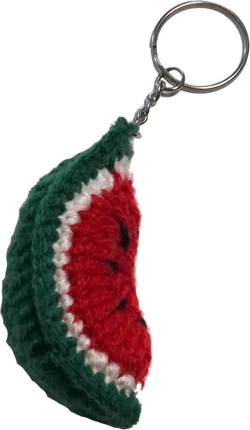 Crochet Plush Keychain - Strawberry, Cherry, Watermelon, Kiwi, Orange, Lime - Handmade Keychain Accessory Amigurumi...
