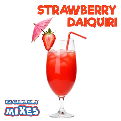 Strawberry Daiquiri Jello Shot Mix 6.78 oz - Premium Gluten-Free Jello Mix for Tasty Jello Shots - Easy to Make EZ Gelatin Powder Mix for Jello Sh...