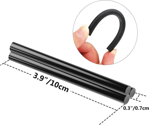 ENPOINT 72 Pack Black Hot Glue Sticks Bulk, 0.27x4" Mini Hot Glue Sticks for Car Dent Repair Handmade DIY Art Craft Home Office Project Craftwork ...