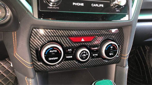 Kadore Carbon Fiber Pattern Decorative Trim Cover for 2018-2023 Subaru Crosstrek/Impreza - Interior Dashboard Console Panel AC Vent Frame...