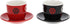 BRISA VW Collection - Volkswagen Espresso Cups Coffee-Tea-Cappuccino Set in GTI Design (The Legend/Red & Black/2-Piece Set/100ml/3.4 fl oz)...