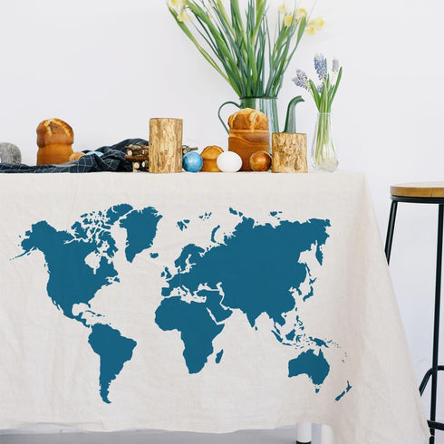 FINGERINSPIRE 4 Pcs Big World Map Painting Stencil 8.3x11.7 inch Reusable World Map Combination Pattern Drawing Template Continental Plate Decor S...