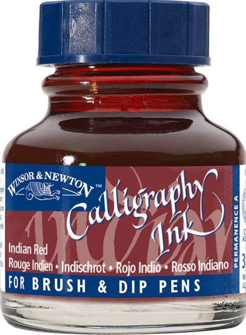 Winsor & Newton Calligraphy Ink, 30ml (1-oz) Bottle, Indian Red...
