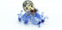 Octopus Tiny Micro Figurines Hand Blown Color Glass Art Animals Collectible Gift Home Decor (Marble Blue)...