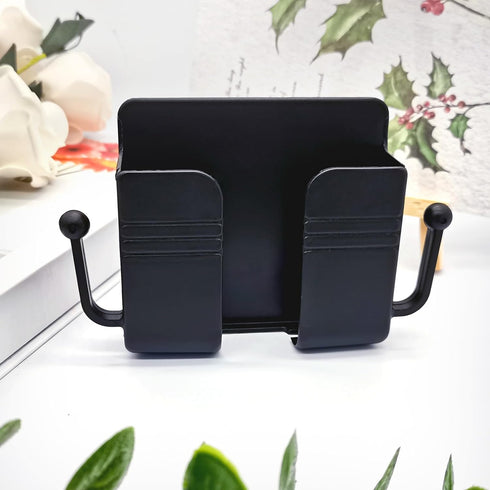 Self-Adhesive Wall Mount Phone Holder with Hooks Phone Stand Charging Holder for Smartphones Cellphone Bracket Phone Holder for Wall Home Office R...
