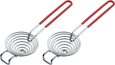 CAMKYDE Egg Separator Food Grade Stainless Steel Egg Yolk White Separation Tool, Set of 2 (Red)...