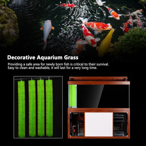 Ipetboom 2 Pcs Fish Breeding Grass Aquarium Hatching Grass Fish Hideout Decorative Aquarium Grass Aquatic Water Grass Simulation Aquatic Grass for...