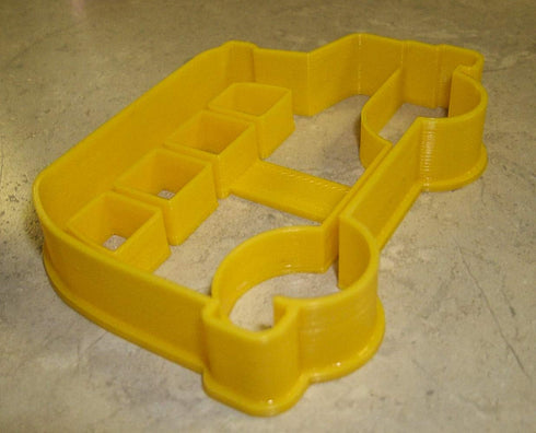 School Bus Detailed Side View Cookie Cutter, 1 Piece, Yellow, Made in USA, PR837...