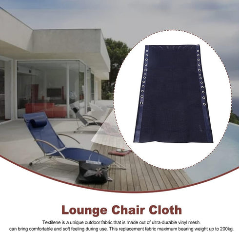 CALIDAKA Zero-Gravity Chair Replacement Fabric,63" x 17" Recliner Mesh Canvas,Lounge Chair Fabric with Ropes,an-ti-Gravity Folding Lounge Repair C...
