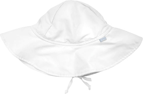 i play. by green sprouts Baby & Toddler Brim Sun Protection Hat | All-day UPF 50+ sun protection for head, neck, & eyes, White, 9-18 Months...