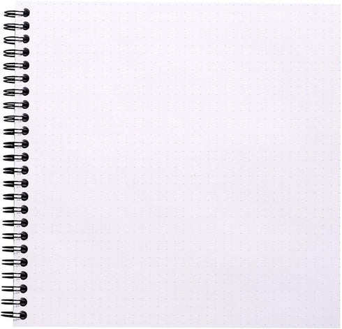 Rhodia Reverse Book & Dot Book - Dot Grid 80 sheets - 8 1/4 x 8 1/4 - Orange Cover...