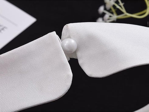 Fake Collar Detachable Dickey Collar Lapel Choker Peter Pan Necklace False Collar and Wrist Cuffs Detachable False Sleeves (Type 1), One Size...