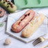 2 Pcs Eclair Mold Silicone Hot Dog Bun Molds Granola Bar Mold Nonstick & Heat proof Baking Pan Bread Mold for Homemade Hotdog Bun Rolls...