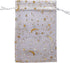 100Pcs 4x6 Inches Sheer Organza Drawstring Pouches Stars and Moon Wedding Party Favor Jewelry Candy Gift Bags (White)...