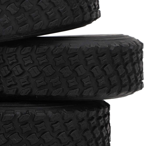 1/16 RC Truck Rubber Tire Black Wheel Tyre Compatible with C-34 1/16 4WD Military Car Parts...