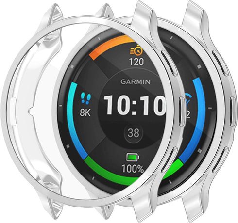 Compatible with Garmin Venu 3S 41mm /Garmin Venu 3 45mm Waterproof Protective Case Soft TPU Plated All Around Scratch-Proof Screen Protector Cover...