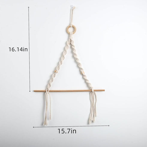 Eiyye Handmade Paper Towel Holder Boho Paper Towel Holder Cotton Rope Macrame Toilet Paper Holder Towel Rack for Bathroom Kitchen...