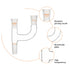 XCD Claisen Distillation Adapter, 3-Way Claisen Distillation Adapter with 24/40 Joints Lab Connecting Adapter...