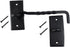 Renovators Supply Manufacturing Hook and Eye Latch 6.5 in. Black Wrought Iron Door Lock Latch/Gate Latch with Mounting Hardware...