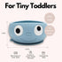 Big Eyes Baby Suction Bowl Self Feeding Set | Baby Fork and Spoon Set | Food Grade Silicone Plate for Babies & Toddlers | 4+ months (Blue)...