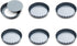 Fox Run Set of 6 Loose Bottom Mini Tart and Quiche Non-Stick Baking Pans, 4-Inch Diameter, Grey, Model Number: 44460...